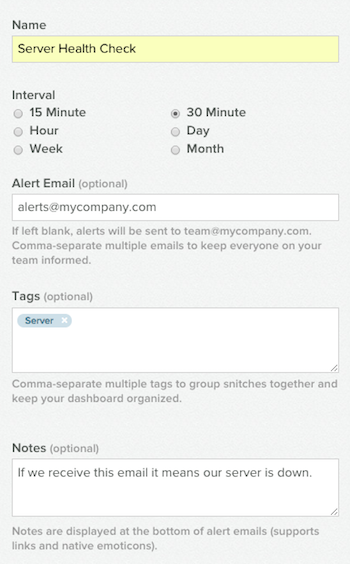 Creating a new snitch
