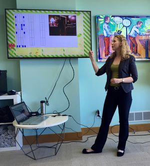 Victoria presents her research