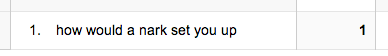 how would a nark set you up